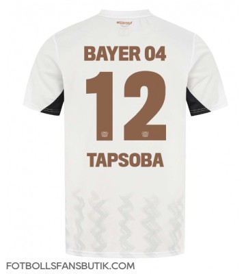 Bayer Leverkusen Edmond Tapsoba #12 Replika Bortatröja 2024-25 Kortärmad